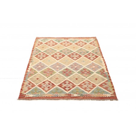 Tappeto Kilim Afghanistan marrone rosso 109x139
