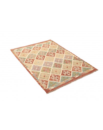 Tappeto Kilim Afghanistan marrone rosso 109x139