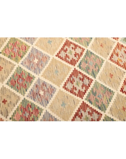 Tappeto Kilim Afghanistan marrone rosso 109x139