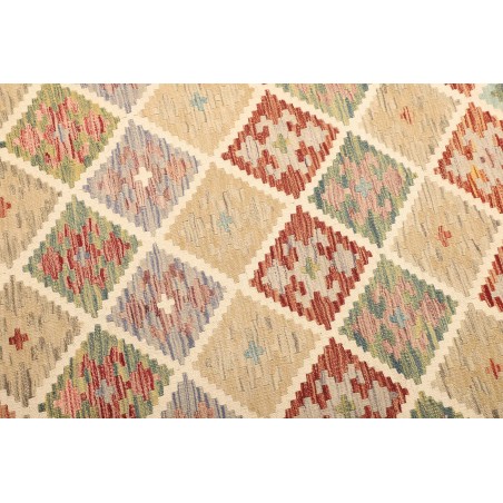 Tappeto Kilim Afghanistan marrone rosso 109x139