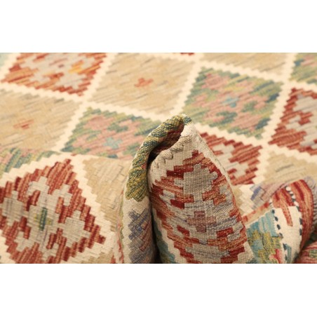 Tappeto Kilim Afghanistan marrone rosso 109x139