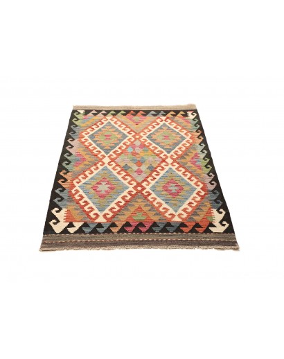 Tappeto Kilim Afghanistan marrone bianco 100x156