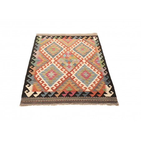 Tappeto Kilim Afghanistan marrone bianco 100x156