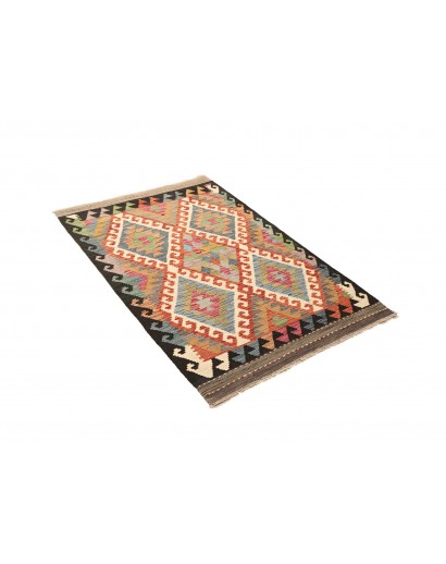 Tappeto Kilim Afghanistan marrone bianco 100x156
