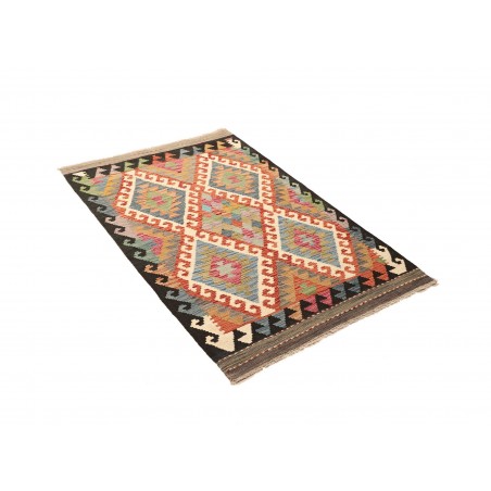 Tappeto Kilim Afghanistan marrone bianco 100x156