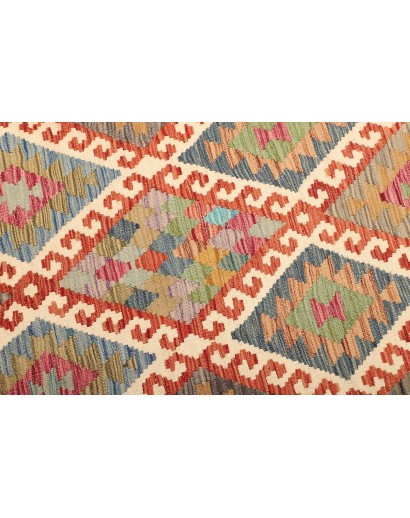Tappeto Kilim Afghanistan marrone bianco 100x156