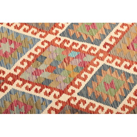 Tappeto Kilim Afghanistan marrone bianco 100x156