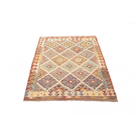 Tappeto Kilim Afghanistan marrone rosso 102x150