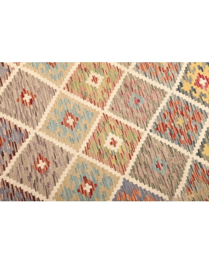 Tappeto Kilim Afghanistan marrone rosso 102x150