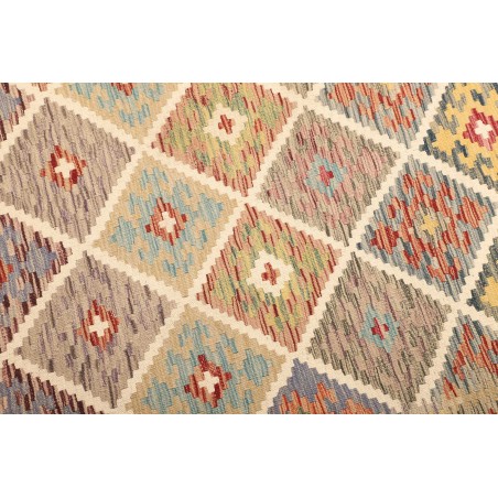 Tappeto Kilim Afghanistan marrone rosso 102x150