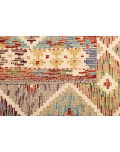 Tappeto Kilim Afghanistan marrone rosso 102x150