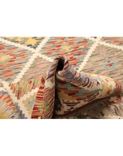 Tappeto Kilim Afghanistan marrone rosso 102x150