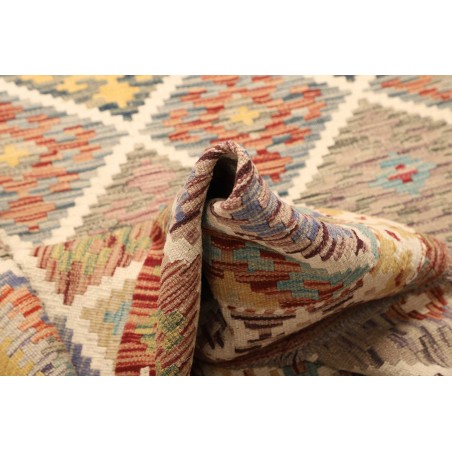 Tappeto Kilim Afghanistan marrone rosso 102x150