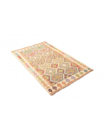 Tappeto Kilim Afghanistan marrone giallo 99x145