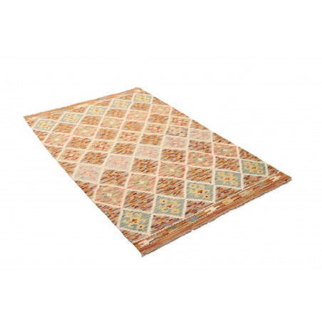 Tappeto Kilim Afghanistan marrone azzurro 106x159