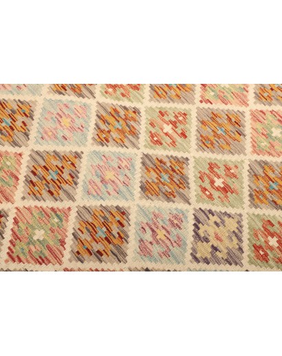 Tappeto Kilim Afghanistan marrone azzurro 106x159