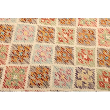 Tappeto Kilim Afghanistan marrone azzurro 106x159