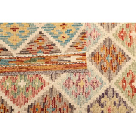 Tappeto Kilim Afghanistan marrone azzurro 106x159