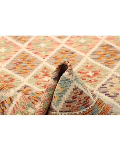 Tappeto Kilim Afghanistan marrone azzurro 106x159