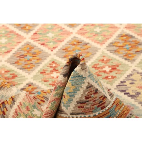 Tappeto Kilim Afghanistan marrone azzurro 106x159