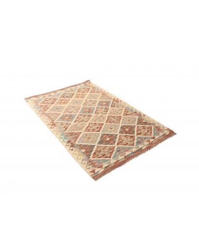 Tappeto Kilim Afghanistan marrone azzurro 101x153