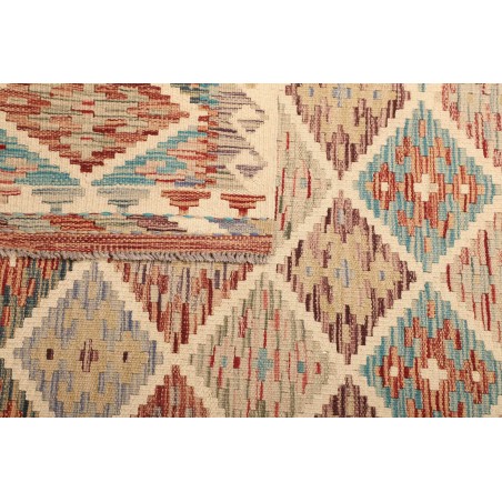 Tappeto Kilim Afghanistan marrone azzurro 101x153