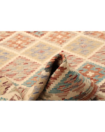 Tappeto Kilim Afghanistan marrone azzurro 101x153