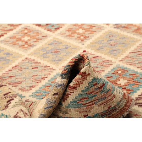 Tappeto Kilim Afghanistan marrone azzurro 101x153