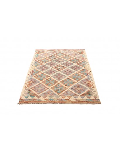 Tappeto Kilim Afghanistan marrone blu 98x144