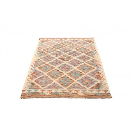 Tappeto Kilim Afghanistan marrone blu 98x144