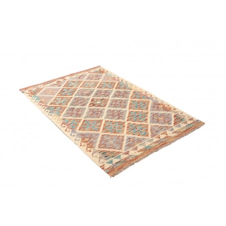 Tappeto Kilim Afghanistan marrone blu 98x144