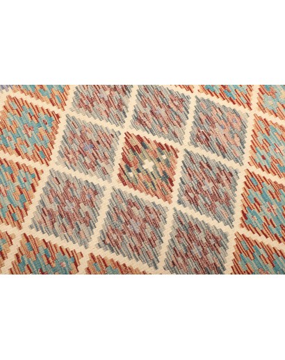Tappeto Kilim Afghanistan marrone blu 98x144