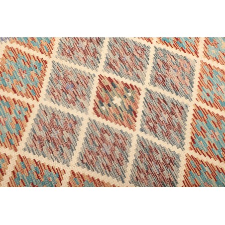 Tappeto Kilim Afghanistan marrone blu 98x144