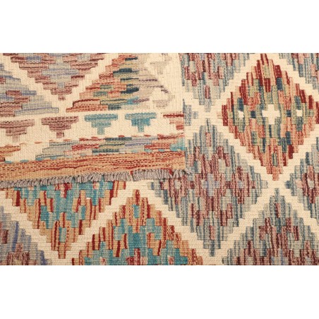 Tappeto Kilim Afghanistan marrone blu 98x144