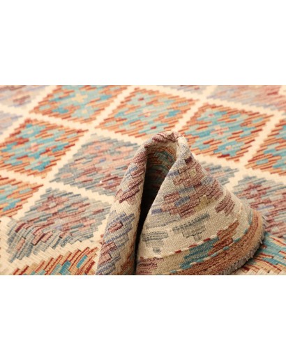 Tappeto Kilim Afghanistan marrone blu 98x144