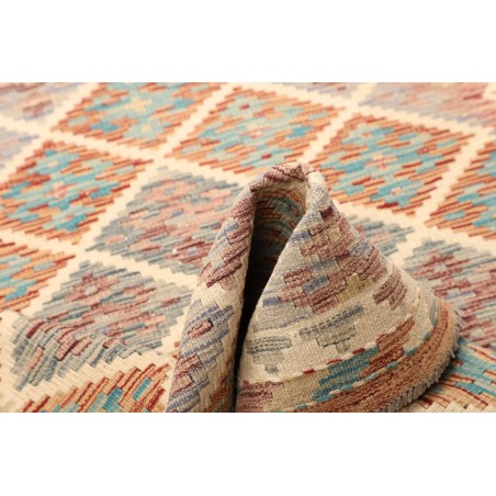 Tappeto Kilim Afghanistan marrone blu 98x144