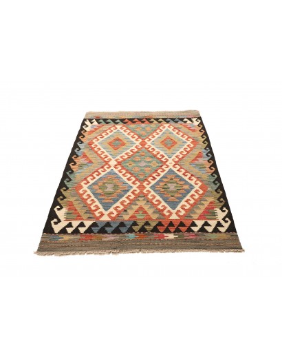 Tappeto Kilim Afghanistan marrone grigio 103x158