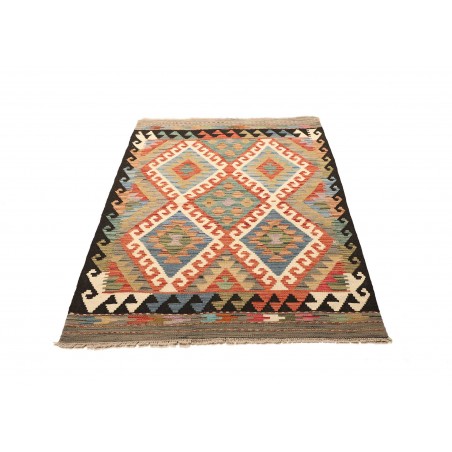 Tappeto Kilim Afghanistan marrone grigio 103x158
