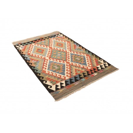 Tappeto Kilim Afghanistan marrone grigio 103x158