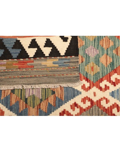 Tappeto Kilim Afghanistan marrone grigio 103x158