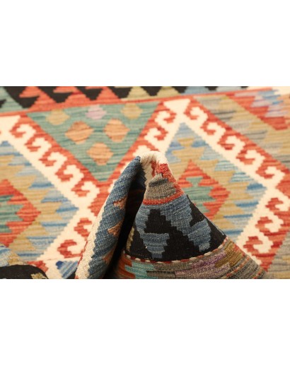 Tappeto Kilim Afghanistan marrone grigio 103x158