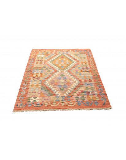 Tappeto Kilim Afghanistan marrone azzurro 105x150