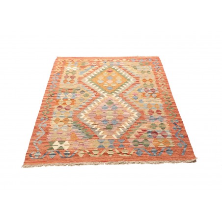 Tappeto Kilim Afghanistan marrone azzurro 105x150