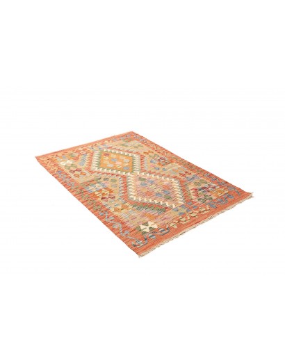 Tappeto Kilim Afghanistan marrone azzurro 105x150