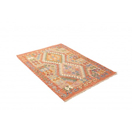 Tappeto Kilim Afghanistan marrone azzurro 105x150