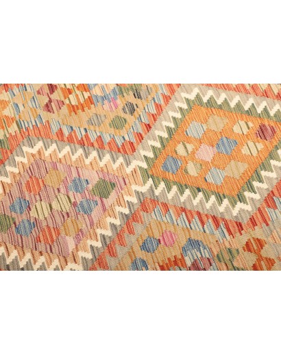 Tappeto Kilim Afghanistan marrone azzurro 105x150