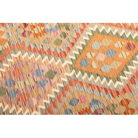 Tappeto Kilim Afghanistan marrone azzurro 105x150