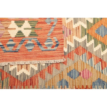 Tappeto Kilim Afghanistan marrone azzurro 105x150