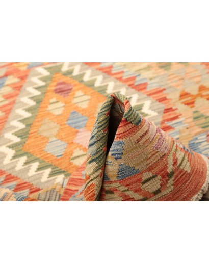 Tappeto Kilim Afghanistan marrone azzurro 105x150