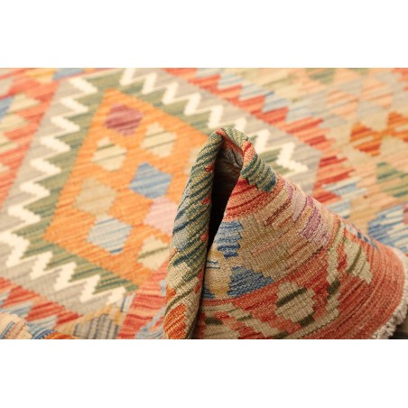 Tappeto Kilim Afghanistan marrone azzurro 105x150